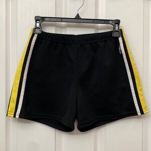 Next Concept Women’s Athletic Shorts Medium Black Yellow Stripe